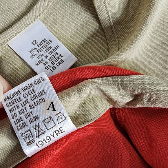 Draper's & Damon's Women Jacket Tank Shell 2 Piece Size 12 Linen Blend Flip Cuff - Picture 12 of 12